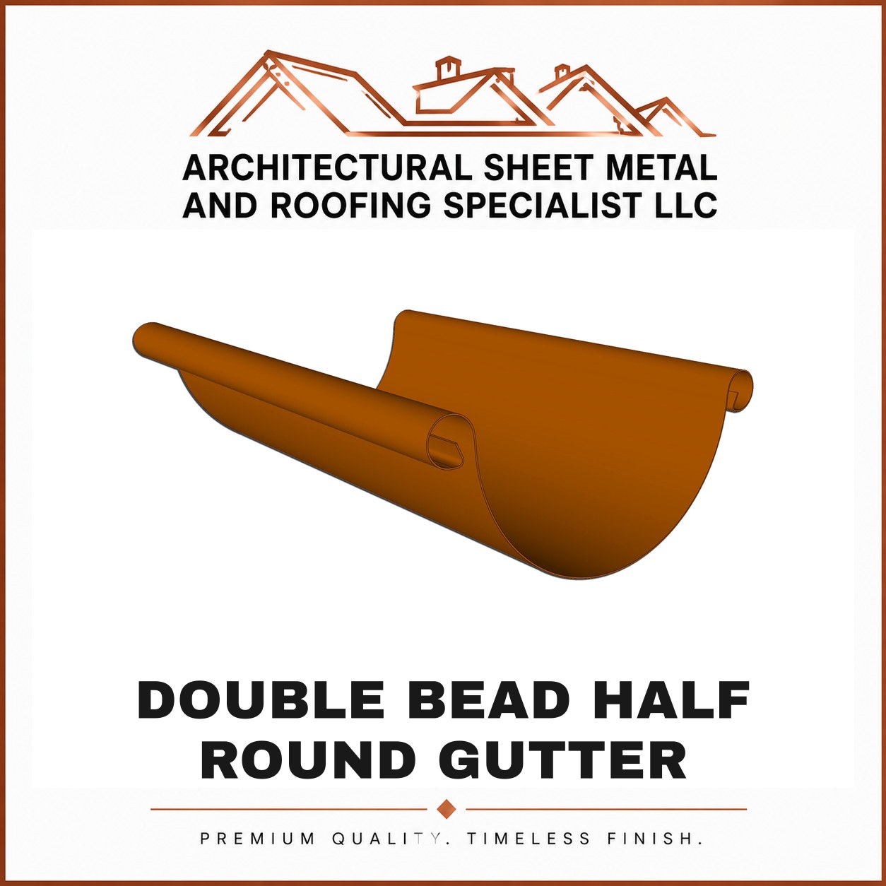 Double Bead Half Round Gutter
